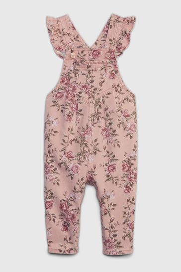 Buy Gap LoveShackFancy Baby Floral Denim Dungarees from the Gap