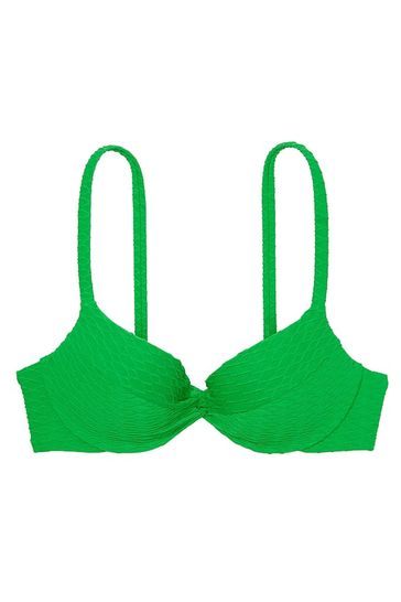 Victoria's Secret Green Fishnet Push Up Swim Bikini Top