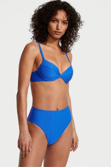 Victoria's Secret Shocking Blue Fishnet Push Up Swim Bikini Top