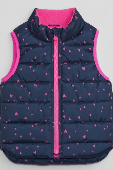 Buy Navy Blue Pink Cold Control Puffer Vest from the Gap online shop