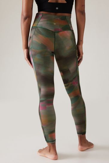 Athleta Green Salutation Stash Leggings