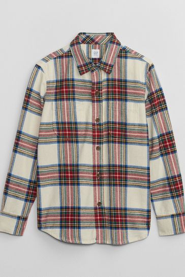 Buy Gap Check Flannel Long Sleeve Shirt 4 13yrs from the Gap
