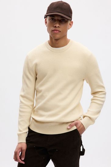 Buy Gap Textured Crew Neck Long Sleeve Jumper from the Gap online shop