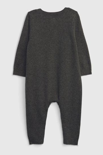 Buy Gap CashSoft Heart Knit Long Sleeve Sleepsuit from the Gap