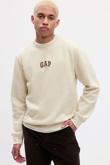 Beige crew neck 2025 sweatshirt