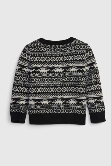 Buy Gap Dino Fair Isle Crew Neck Jumper from the Gap online shop