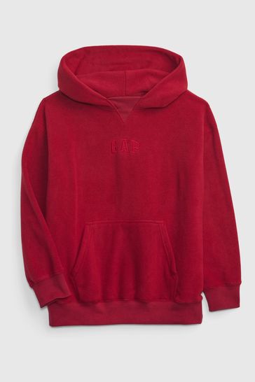 Red Mini Logo Pullover Hoodie