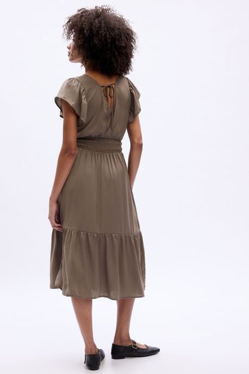 gap flutter sleeve midi dress