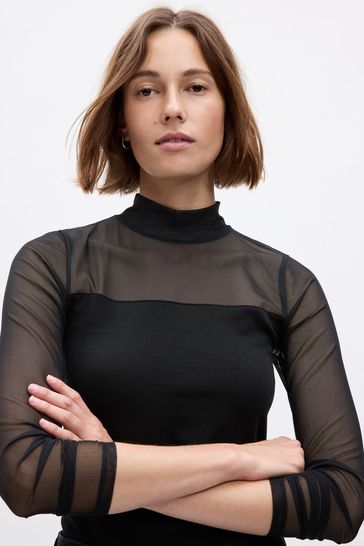 Long mesh t shirt hotsell