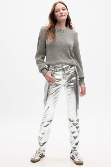 Buy Gap High Waisted Metallic Vintage Slim Jeans from the Gap online shop