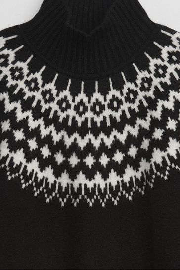 Black Relaxed Forever Cosy Fair Isle Jumper