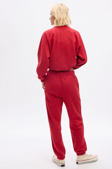 Red high store waisted joggers