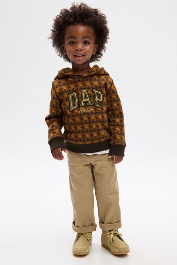 Brown Dapper Dan Toddler Logo Hoodie (12mths-5yrs)