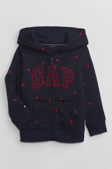 Buy Gap Logo Heart Zip Through Hoodie (12mths-5yrs) from the Gap online ...