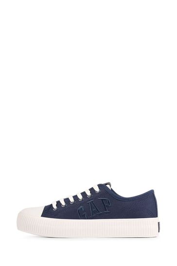 Navy blue new arrivals platform trainers