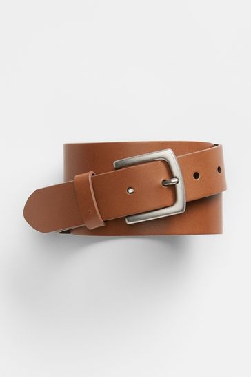 Brown Classic Faux Leather Belt