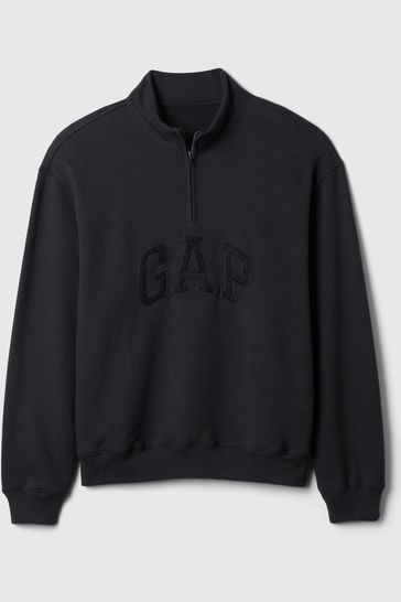 Buy Black Heavyweight Arch Logo Pullover from the Gap online shop