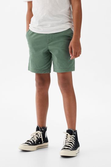 Green Cotton Twill Easy Pull On Short (4-13yrs)