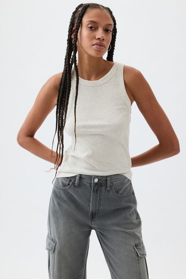 Buy Gap Ribbed High Neck Tank from the Gap online shop