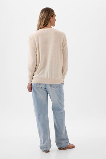 Buy Gap Maternity Linen Blend Jumper from the Gap online shop