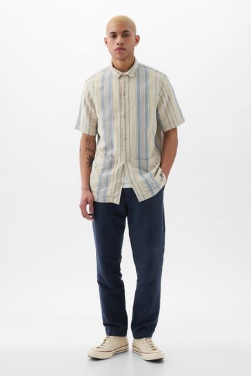 Gap linen trousers best sale mens