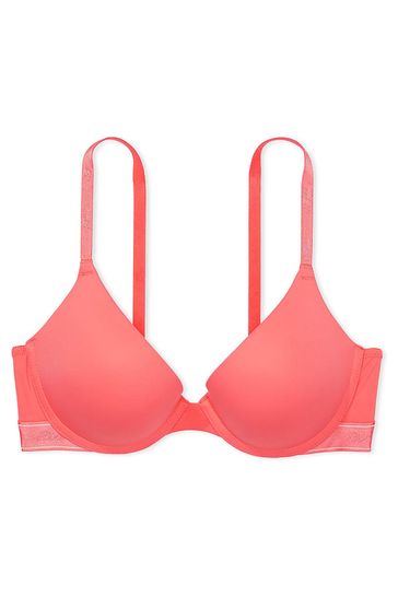 Victoria's Secret PINK Crazy For Coral Pink Push Up Bra