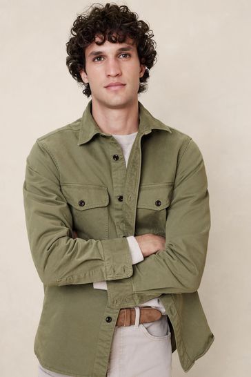 Twill sales shirt jacket