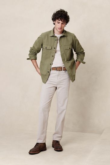 Buy Banana Republic Khaki Green Malo Twill Shirt Jacket from the  