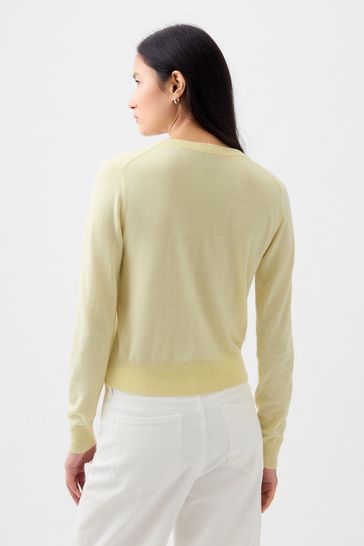 Yellow lightweight cardigan shop