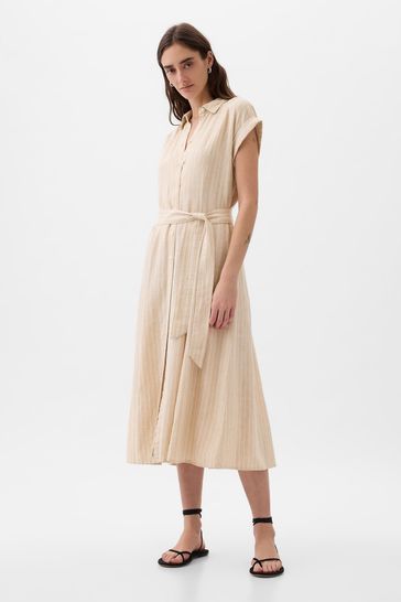 Gap midi shirt dress sales