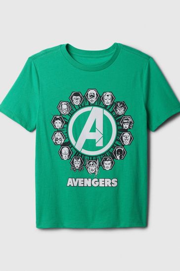 Green Marvel Avengers Graphic Short Sleeve Crew Neck T-Shirt (4-13yrs)