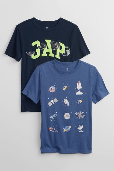 Blue Graphic T-Shirt 2-Pack