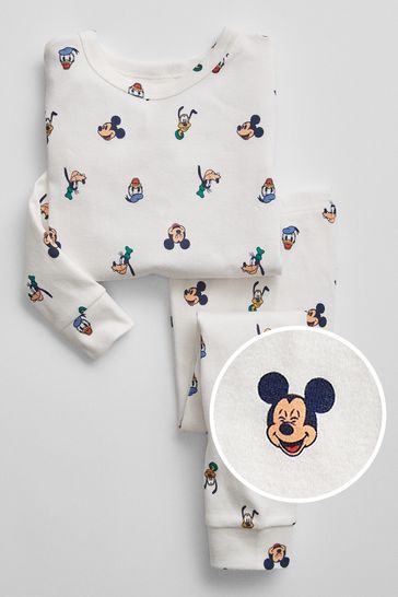 White Disney Mickey Mouse Organic Cotton Pyjamas