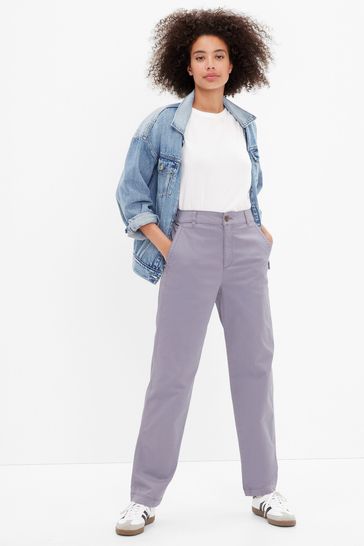 Buy Gap High Waisted Girlfriend Trousers from the Gap online shop