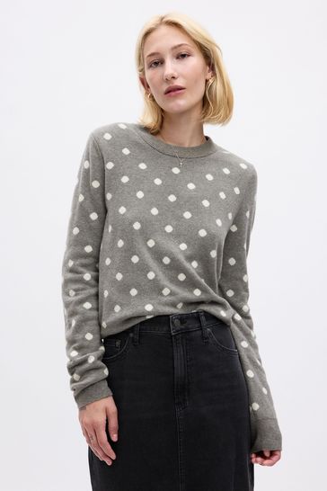 Gap Brown CashSoft Cotton Mix Crew Neck Jumper