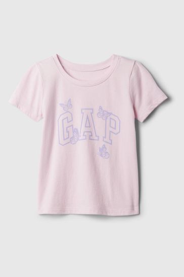 Pink Logo Short Sleeve Crew Neck T-Shirt (Newborn-5yrs)