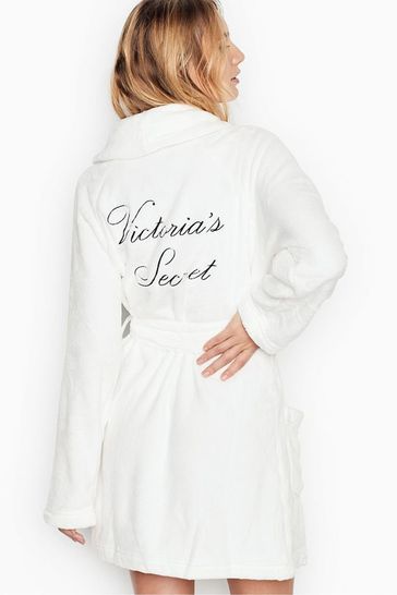 Short white cheap dressing gown