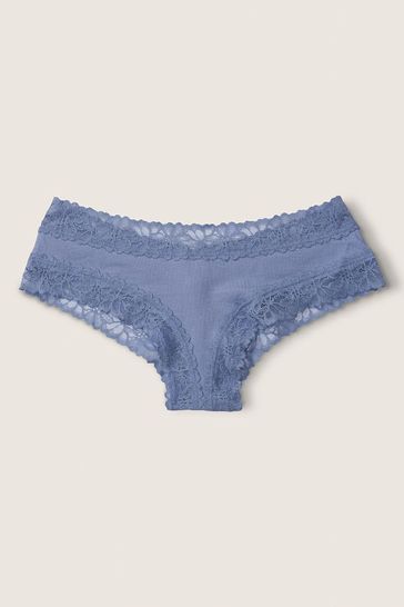 Buy Victoria's Secret PINK Cotton Lace Trim Cheeky Knicker from the ...