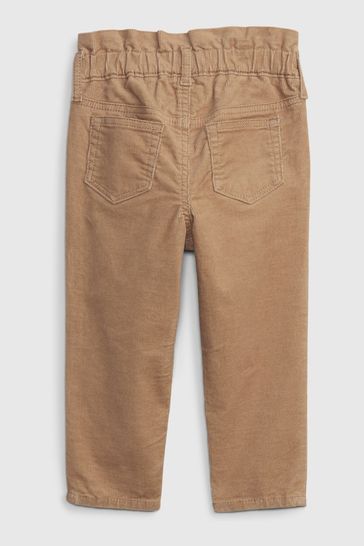 Gap Brown Elasticaed Waist Corduroy Trousers