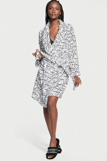 Bride's Satin and Lace Short Kimono Robe and Dressing Gown -  Initial-Impressions