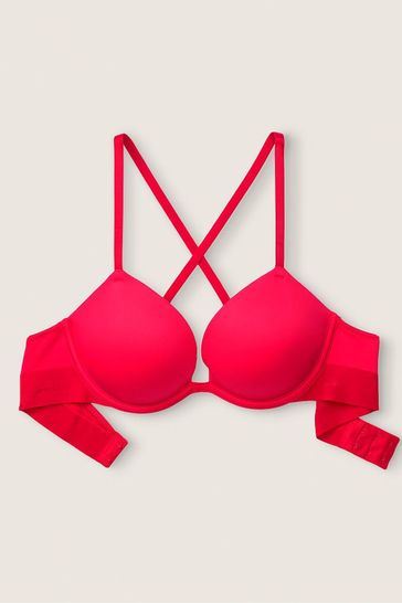 Victoria's Secret PINK Atomic Pink Marble Smooth Super Push Up Bra