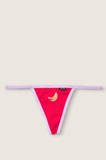 Victoria's Secret PINK Red Pepper With Embroidery Cotton Vstring