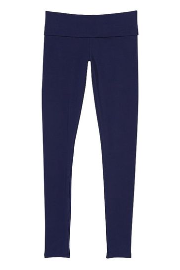 Victoria's Secret PINK Midnight Navy Blue Cotton Foldover Legging