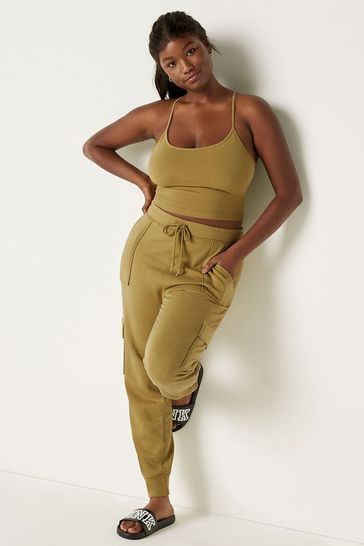 High waist cargo jogger pink sales