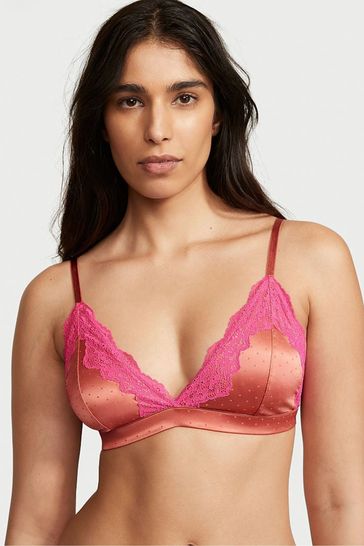 Buy Victoria's Secret Satin Lace Triangle Bralette from the Victoria's  Secret UK online shop