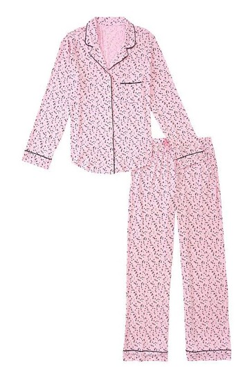 Victoria's Secret Pink Hearts Modal Long Pyjamas