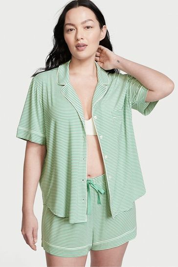 Victoria's Secret Soft Aloe Green Stripe Modal Short Pyjamas