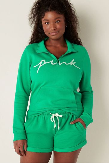 Victoria's Secret PINK Electric Green Script Logo Everyday Lounge Heritage Shorts
