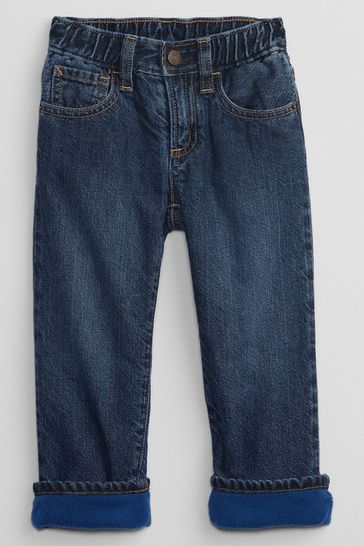 Buy Gap 90s Original Straight Cosy Lined Jeans from the Gap