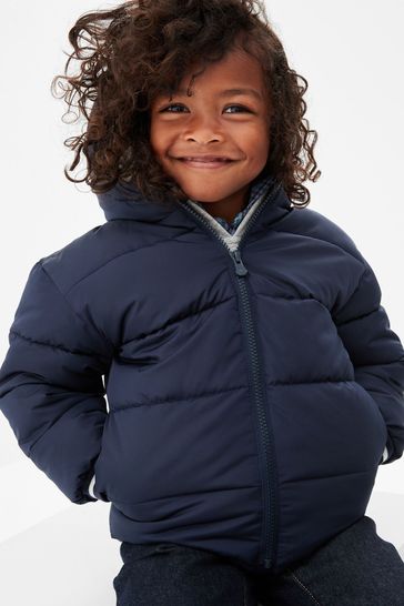 Navy Blue Water Resistant Cold Control Quilted Puffer Jacket (12mths-5yrs)
